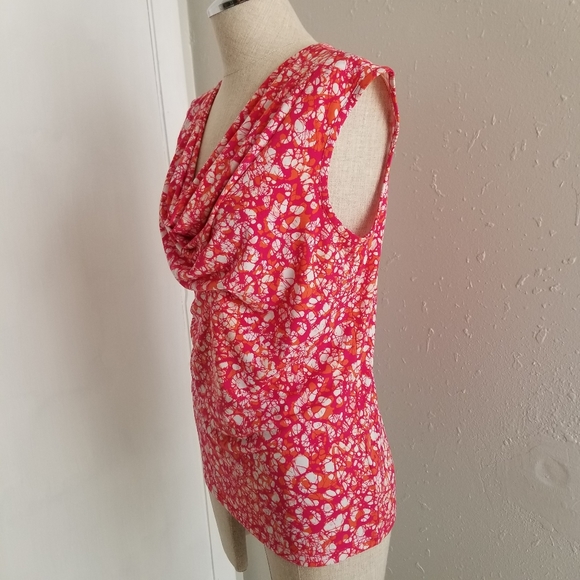 Michael Kors cowl printed sleeveless top  M  *C5 - Picture 3 of 4